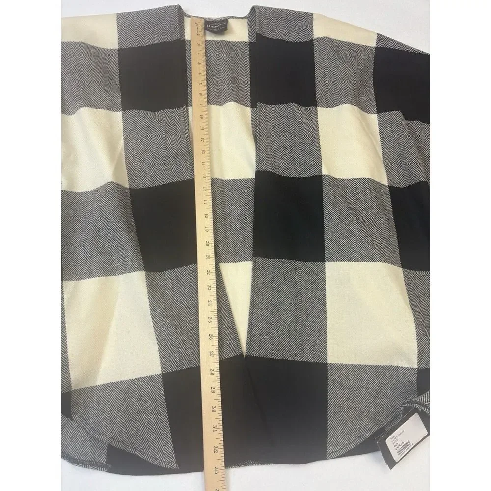 Donegal Irish House Triona Wool Plaid Tweed Shawl Cape Poncho Women One Size NWT